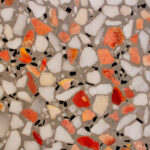 aménagement intérieur, terrazzo, gravier de marbre, plan de travail cuisine, plateau de table, sol, béton décoratif