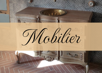 la maison de nous, chiner , mobilier ancien, commode, vasque en laiton, salle de bain, décoration d'intérieur